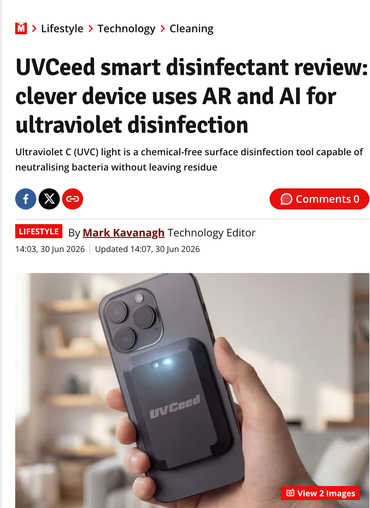 Irish Mirror Reviews UVCeed