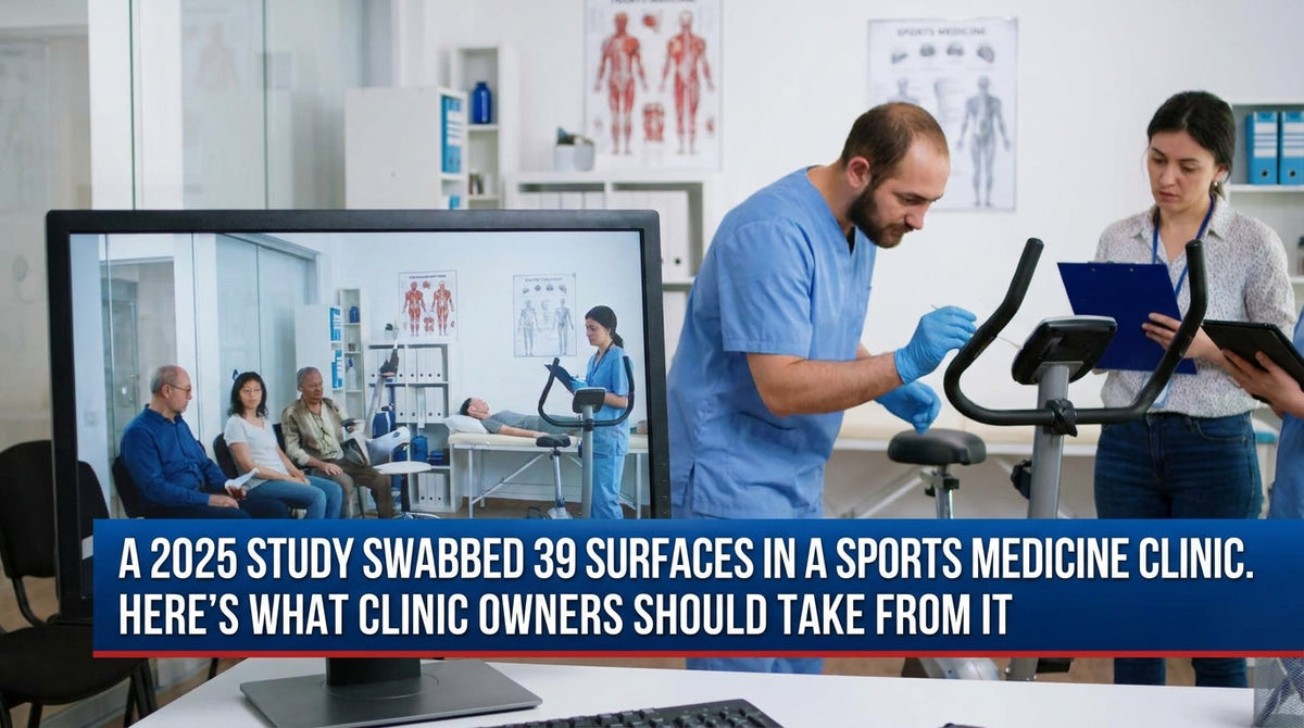 A 2025 Study Swabbed 39 Surfaces in a Sports Medicine Clinic. Here's What Clinic Owners Should Take From It