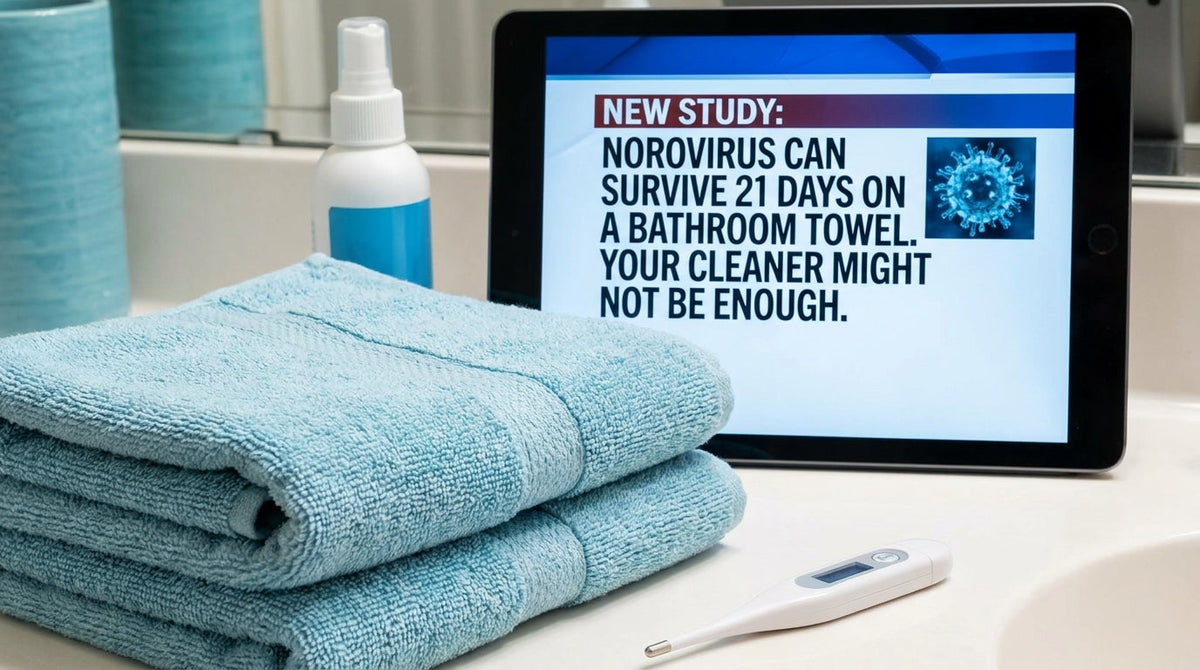New Study: Norovirus Can Survive 21 Days on a Bathroom Towel. Your Cleaner Might Not Be Enough.