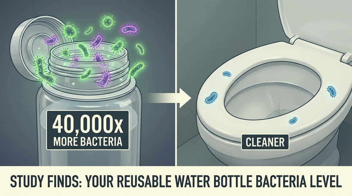 Your Water Bottle Has 40,000 Times More Bacteria Than a Toilet Seat, Study Finds