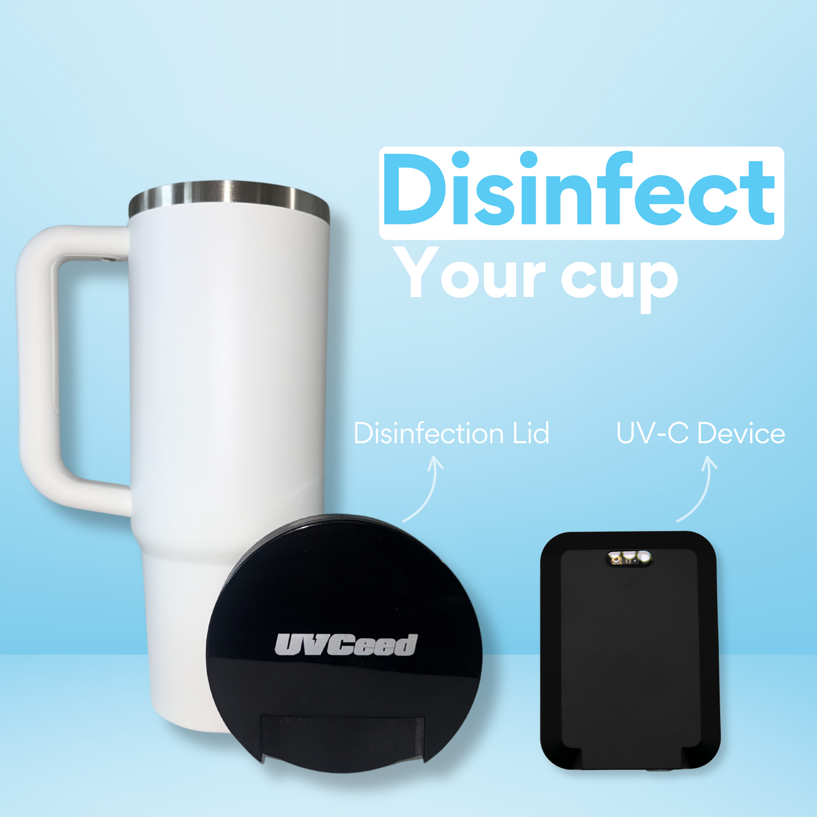 UVCeed UV-C Lid Adapter for Tumblers & Travel Mugs - Works with UVCeed Device - Lid Only - Image 2