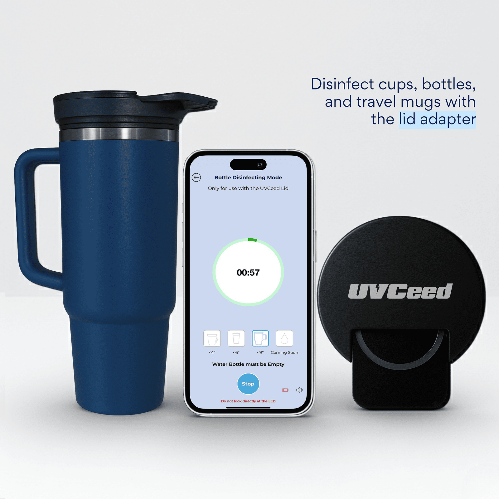 UVCeed UV-C Lid Adapter for Tumblers & Travel Mugs - Works with UVCeed Device - Lid Only - Image 2
